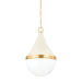 Mitzi Canada - One Light Pendant - Ciara - Aged Brass/Soft Cream- Union Lighting Luminaires Decor