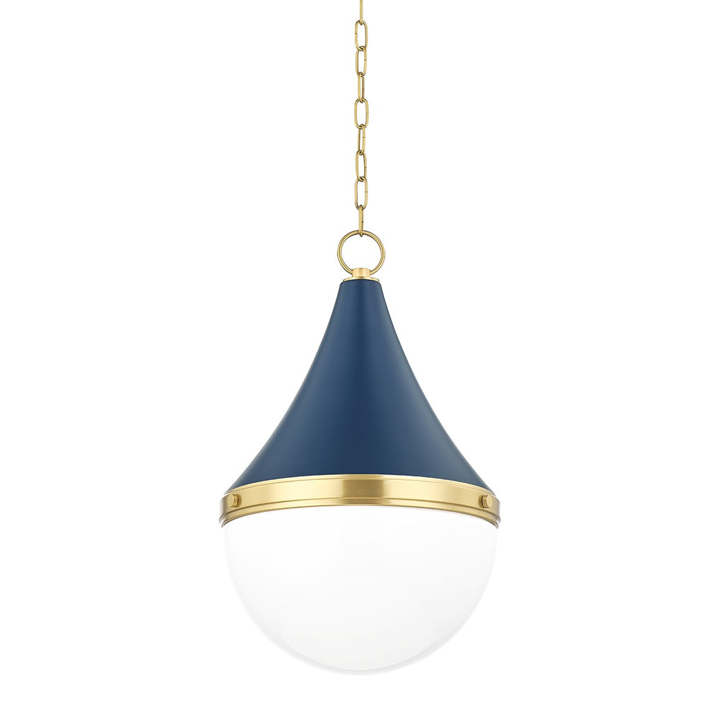 Mitzi Canada - One Light Pendant - Ciara - Aged Brass/Soft Navy- Union Lighting Luminaires Decor