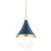 Mitzi Canada - One Light Pendant - Ciara - Aged Brass/Soft Navy- Union Lighting Luminaires Decor