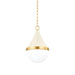 Mitzi Canada - One Light Pendant - Ciara - Aged Brass/Soft Cream- Union Lighting Luminaires Decor