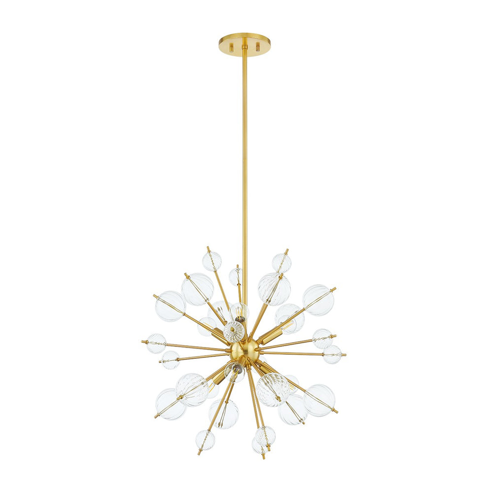 Mitzi Canada - Six Light Chandelier - Linnea - Aged Brass- Union Lighting Luminaires Decor