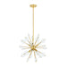 Mitzi Canada - Six Light Chandelier - Linnea - Aged Brass- Union Lighting Luminaires Decor
