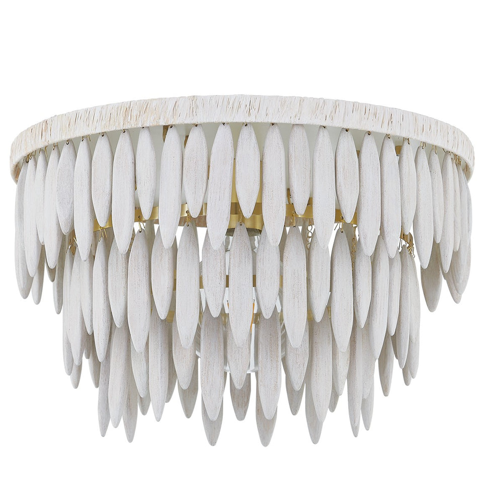 Mitzi Canada - One Light Semi Flush Mount - Tiffany - Aged Brass/Textured Cream- Union Lighting Luminaires Decor