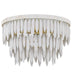 Mitzi Canada - One Light Semi Flush Mount - Tiffany - Aged Brass/Textured Cream- Union Lighting Luminaires Decor