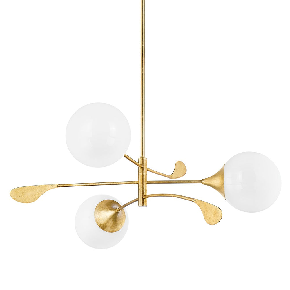Mitzi Canada - Three Light Chandelier - Victoria - Vintage Gold Leaf- Union Lighting Luminaires Decor