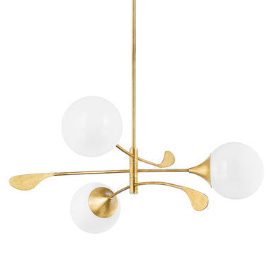 Mitzi Canada - Three Light Chandelier - Victoria - Vintage Gold Leaf- Union Lighting Luminaires Decor