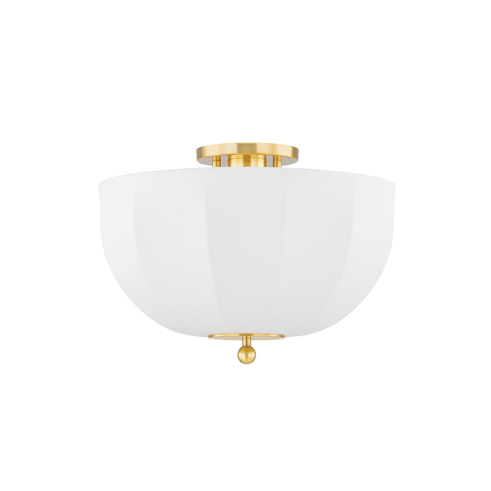 Mitzi Canada - One Light Flush Mount - Meshelle - Aged Brass- Union Lighting Luminaires Decor