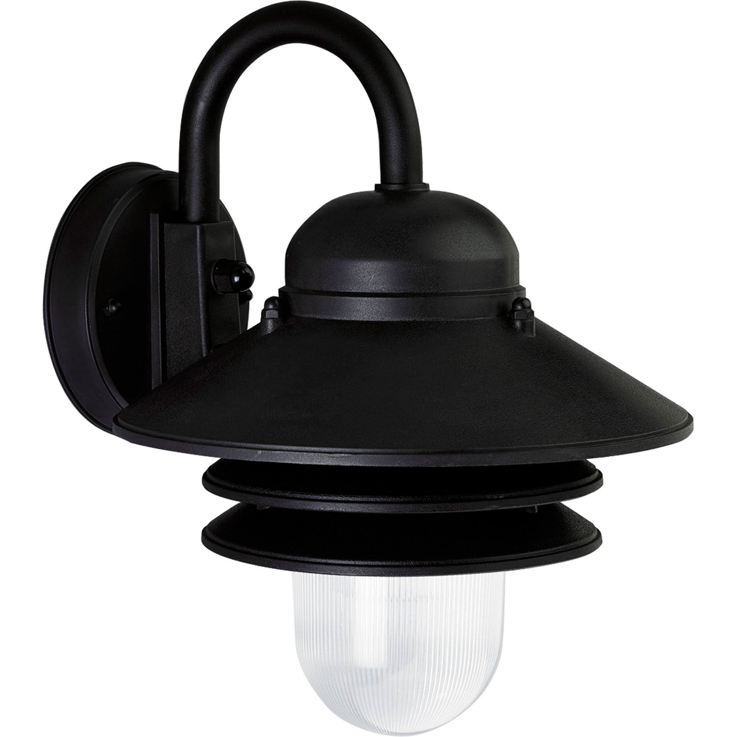 Progress Canada - One Light Wall Lantern - Newport - Textured Black- Union Lighting Luminaires Decor