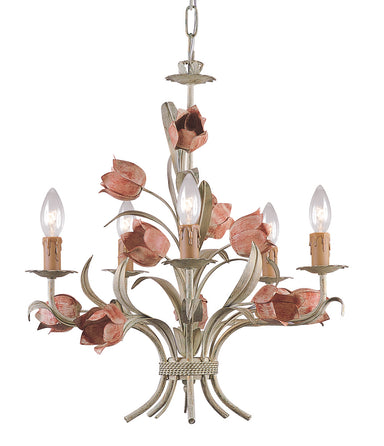 Crystorama - Five Light Chandelier - Southport - Sage Rose- Union Lighting Luminaires Decor