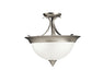 Kichler Canada - Three Light Semi Flush Mount - Dover - Brushed Nickel- Union Lighting Luminaires Decor