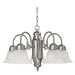 Capital Lighting - Five Light Chandelier - David - Matte Nickel- Union Lighting Luminaires Decor