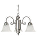 Capital Lighting - Three Light Chandelier - David - Matte Nickel- Union Lighting Luminaires Decor