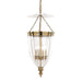 Hudson Valley - Four Light Pendant - Hanover - Aged Brass- Union Lighting Luminaires Decor