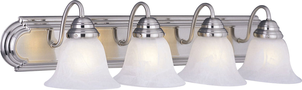 Maxim - Four Light Bath Vanity - Essentials - 801x - Satin Nickel- Union Lighting Luminaires Decor