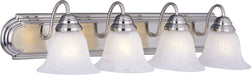 Maxim - Four Light Bath Vanity - Essentials - 801x - Satin Nickel- Union Lighting Luminaires Decor