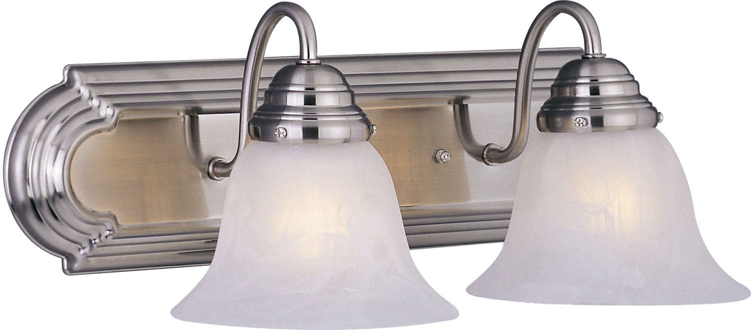 Maxim - Two Light Bath Vanity - Essentials - 801x - Satin Nickel- Union Lighting Luminaires Decor