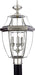 Quoizel - Three Light Outdoor Post Lantern - Newbury - Pewter- Union Lighting Luminaires Decor