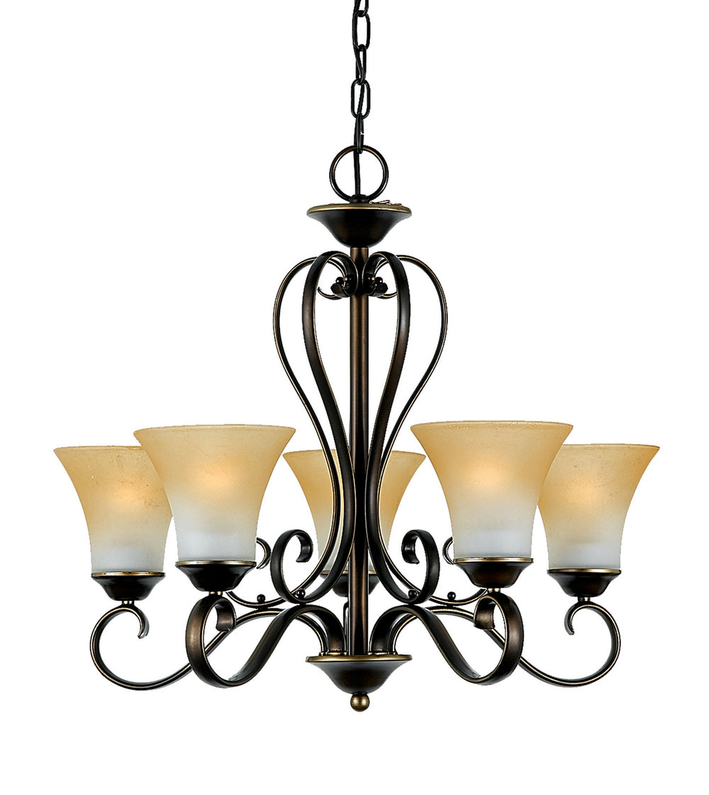 Quoizel - Five Light Chandelier - Duchess - Palladian Bronze- Union Lighting Luminaires Decor