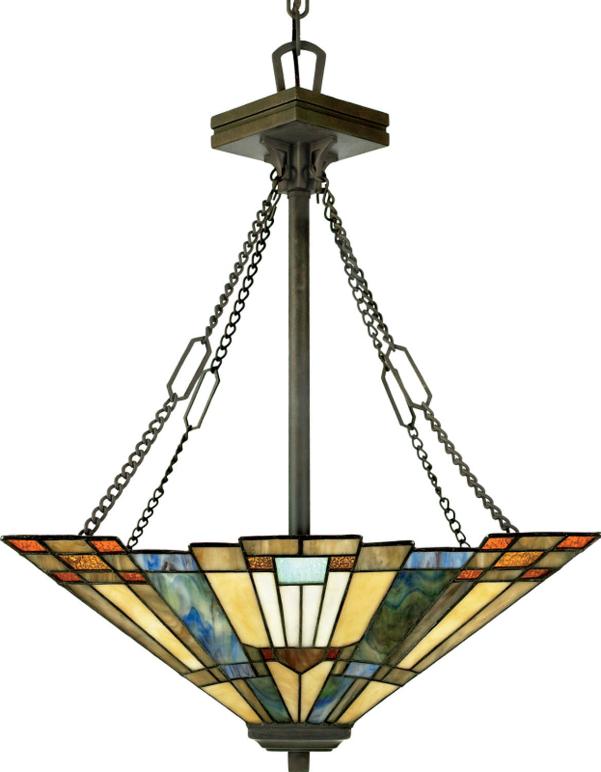 Quoizel - Three Light Pendant - Inglenook - Valiant Bronze- Union Lighting Luminaires Decor
