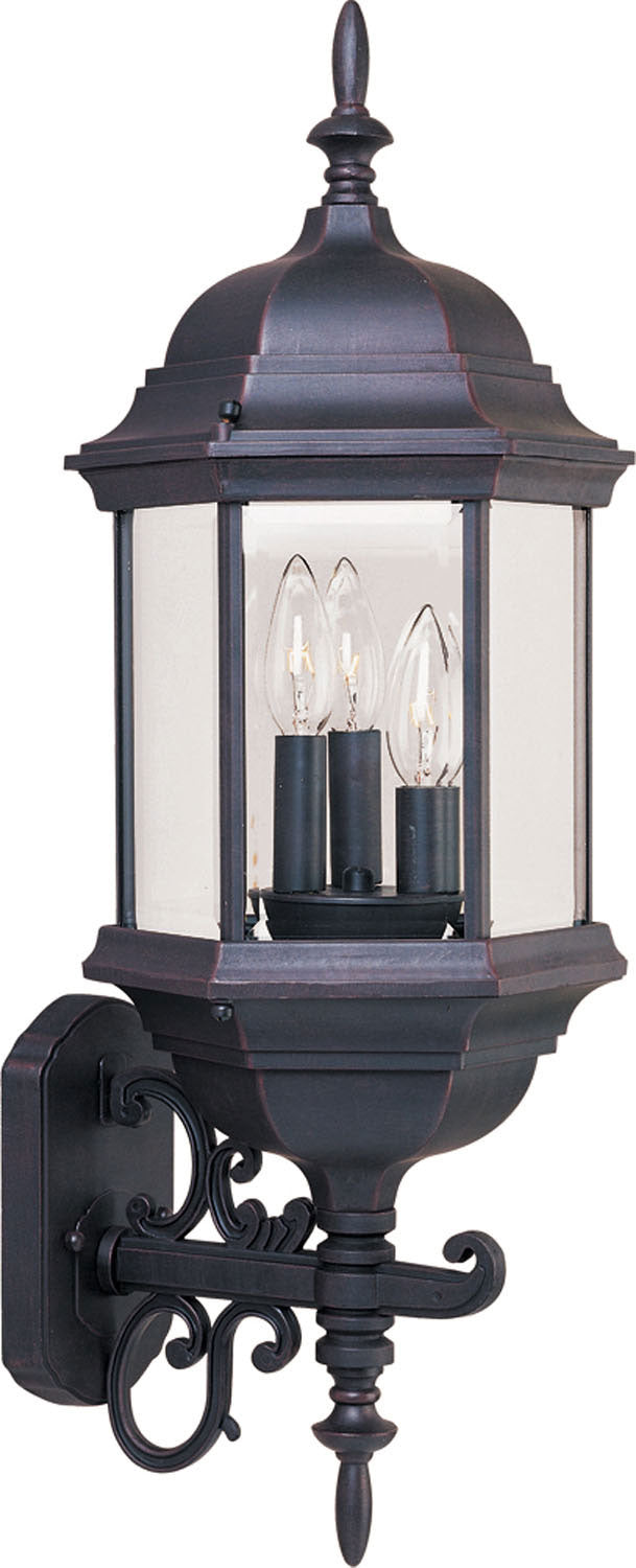 Maxim - Three Light Outdoor Wall Lantern - Builder Cast - Empire Bronze- Union Lighting Luminaires Decor