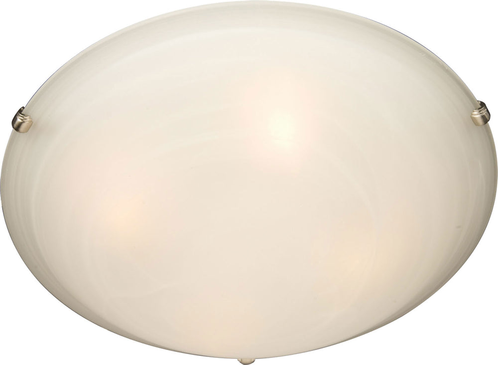 Maxim - Three Light Flush Mount - Malaga - Satin Nickel- Union Lighting Luminaires Decor