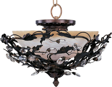 Maxim - Three Light Semi-Flush Mount - Elegante - Oil Rubbed Bronze- Union Lighting Luminaires Decor