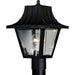 Progress Canada - One Light Post Lantern - Mansard - Textured Black- Union Lighting Luminaires Decor