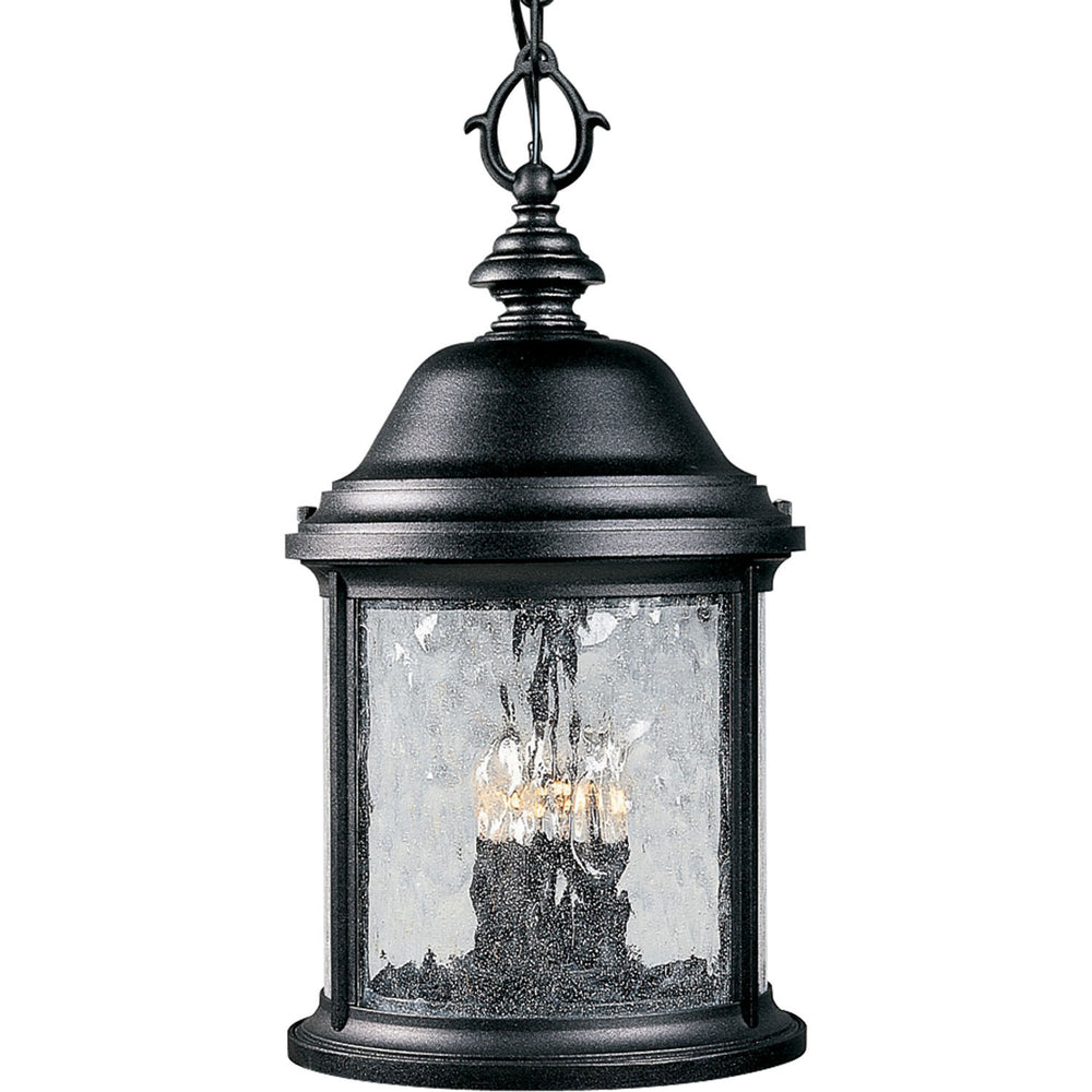 Progress Canada - Three Light Hanging Lantern - Ashmore - Textured Black- Union Lighting Luminaires Decor