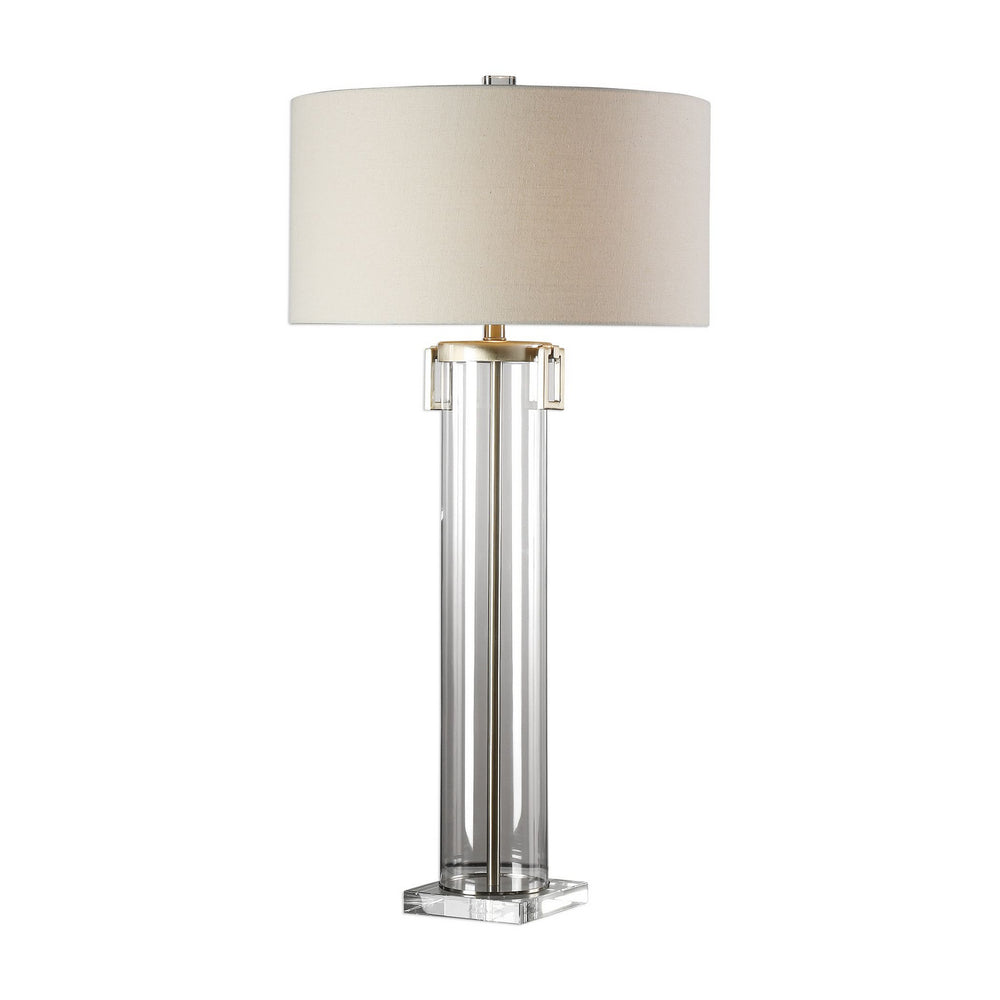 Uttermost - One Light Table Lamp - Monette - Brushed Nickel- Union Lighting Luminaires Decor