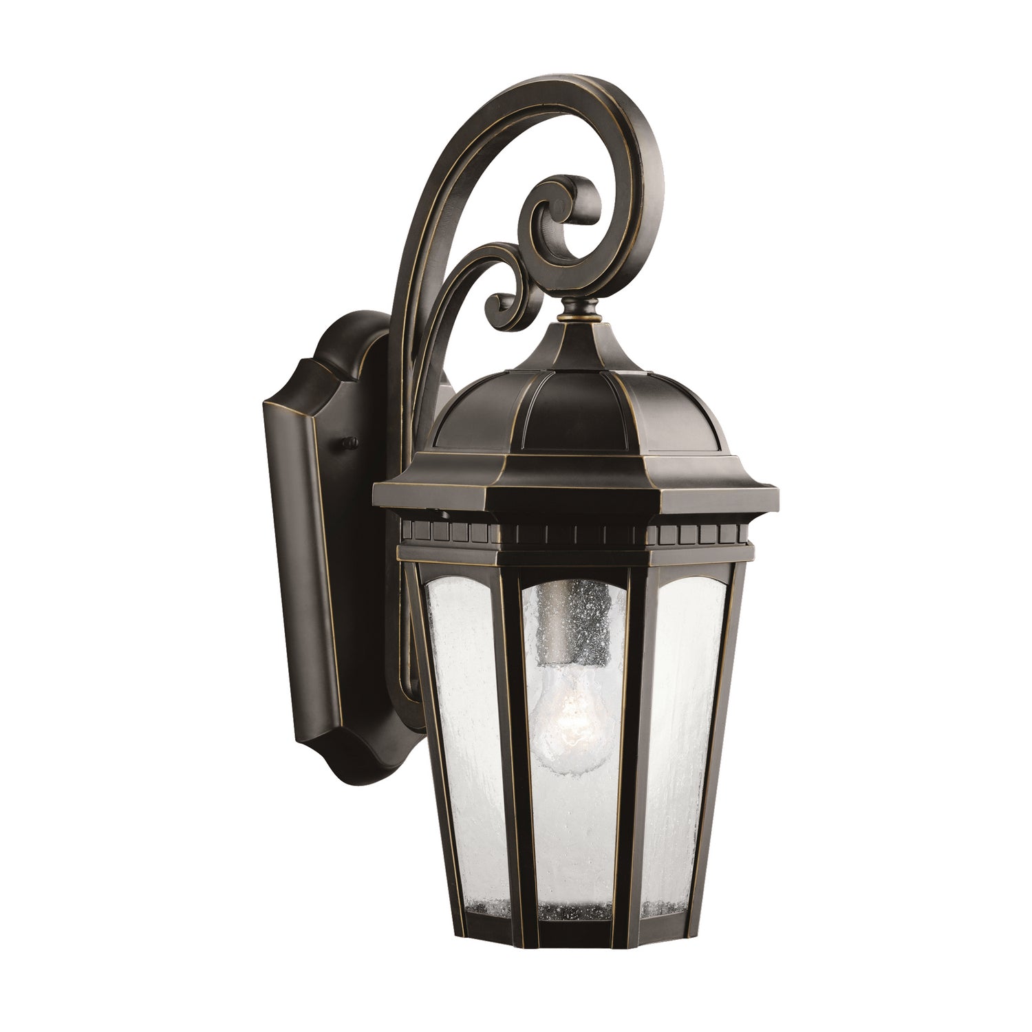Kichler Canada - One Light Outdoor Wall Mount - Courtyard - Rubbed Bronze- Union Lighting Luminaires Decor