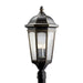 Kichler Canada - Three Light Outdoor Post Mount - Courtyard - Rubbed Bronze- Union Lighting Luminaires Decor