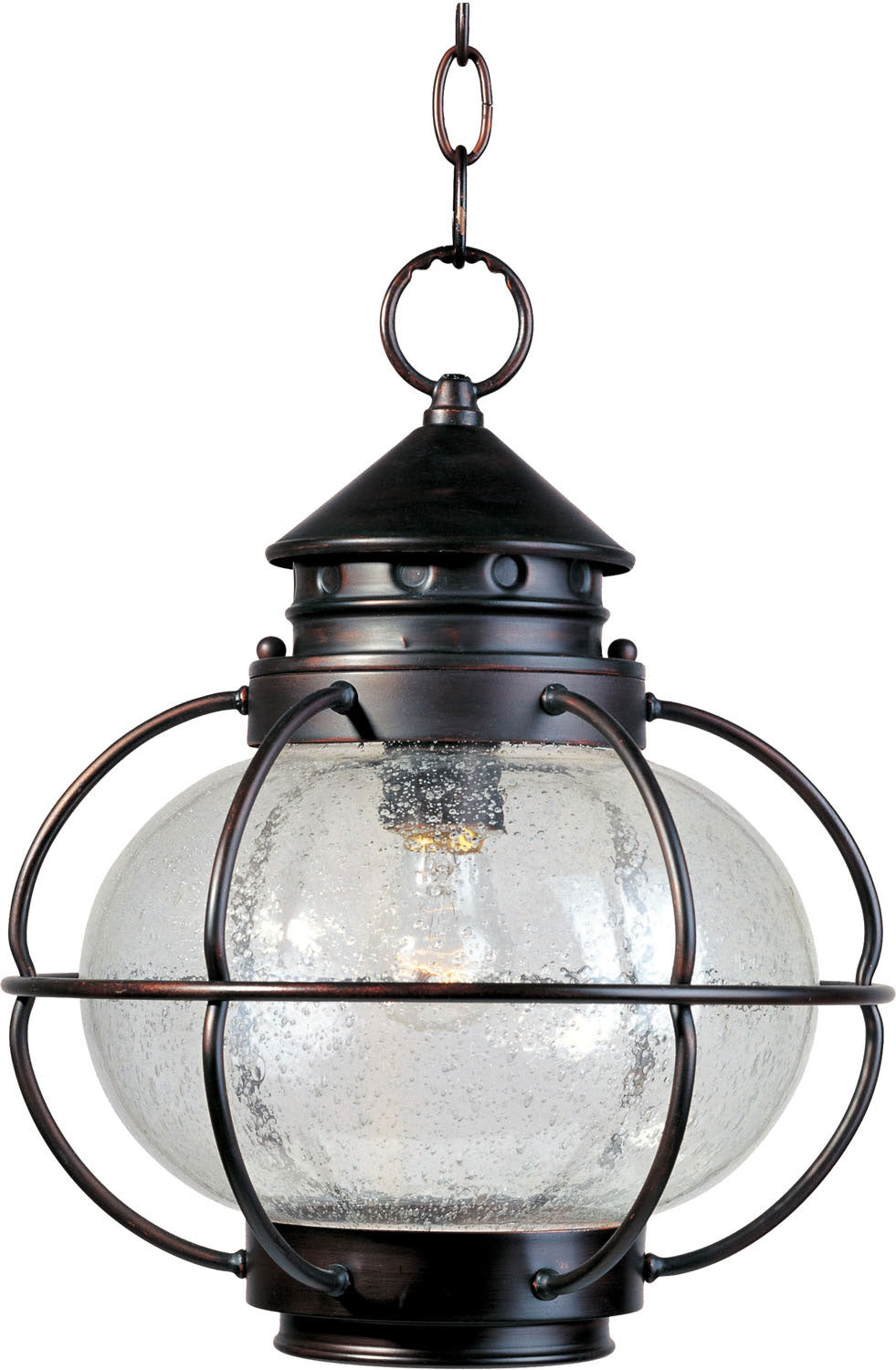 Maxim - One Light Outdoor Hanging Lantern - Portsmouth - Oil Rubbed Bronze- Union Lighting Luminaires Decor