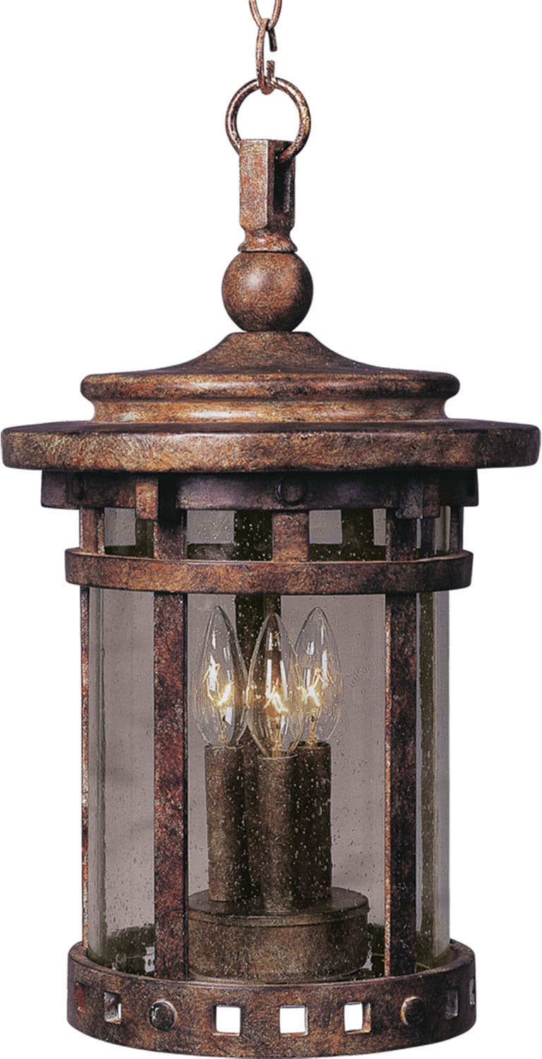 Maxim - Three Light Outdoor Hanging Lantern - Santa Barbara DC - Sienna- Union Lighting Luminaires Decor