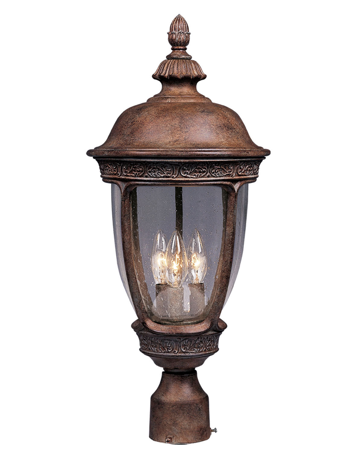 Maxim - Three Light Outdoor Pole/Post Lantern - Knob Hill DC - Sienna- Union Lighting Luminaires Decor