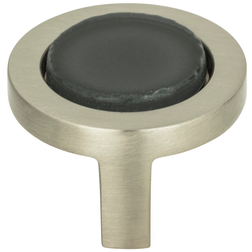 Atlas - Hardware - Spa Black Round Knob - Brushed Nickel - Union Lighting Luminaires Decor