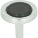 Atlas - Hardware - Spa Black Round Knob - Polished Chrome - Union Lighting Luminaires Decor