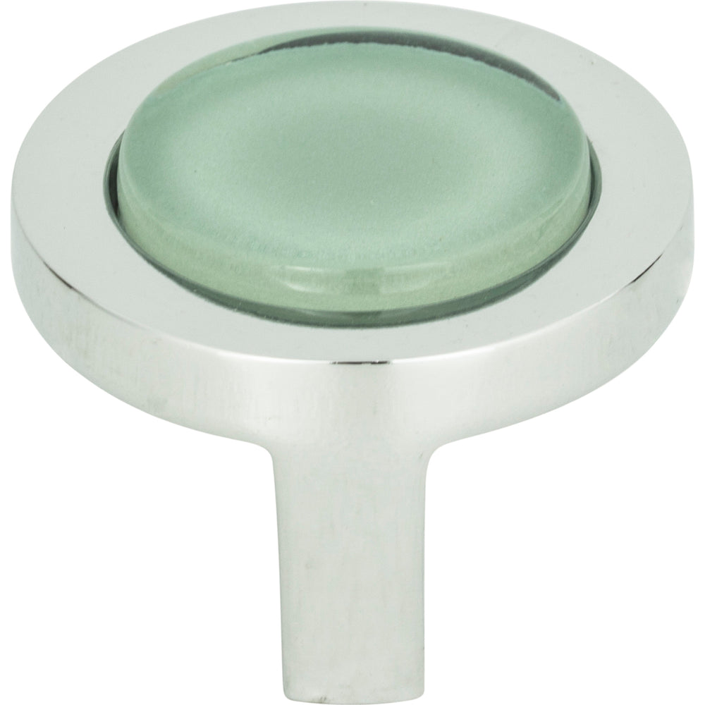 Atlas - Hardware - Spa Green Round Knob - Polished Chrome - Union Lighting Luminaires Decor