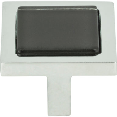 Atlas - Hardware - Spa Black Square Knob - Polished Chrome - Union Lighting Luminaires Decor