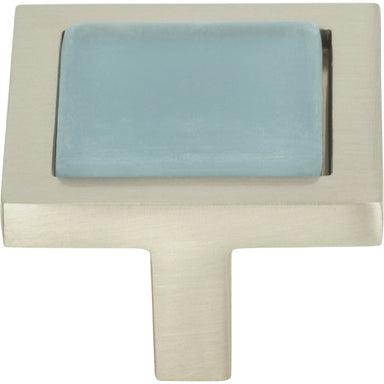 Atlas - Hardware - Spa Blue Square Knob - Brushed Nickel - Union Lighting Luminaires Decor