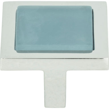 Atlas - Hardware - Spa Blue Square Knob - Polished Chrome - Union Lighting Luminaires Decor