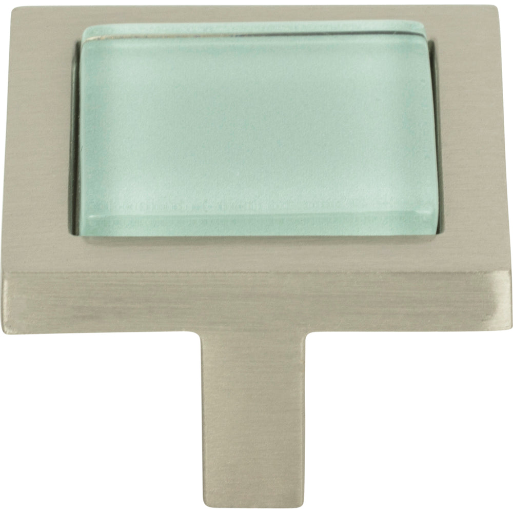 Atlas - Hardware - Spa Green Square Knob - Brushed Nickel - Union Lighting Luminaires Decor