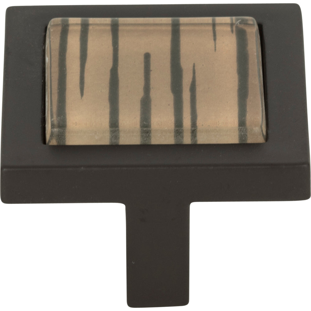 Atlas - Hardware - Spa Brown Tiger Square Knob - Aged Bronze - Union Lighting Luminaires Decor