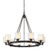 Troy Lighting Canada - Ten Light Chandelier - Arcadia - Textured Iron- Union Lighting Luminaires Decor