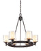 Troy Lighting Canada - Six Light Chandelier - Arcadia - Textured Iron- Union Lighting Luminaires Decor