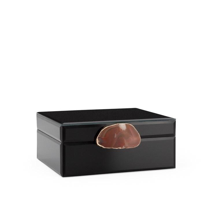 Boîte de rangement avec pierre d'agate