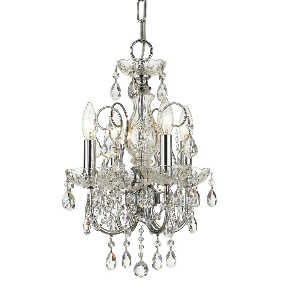Crystorama - Four Light Mini Chandelier - Imperial - Polished Chrome- Union Lighting Luminaires Decor
