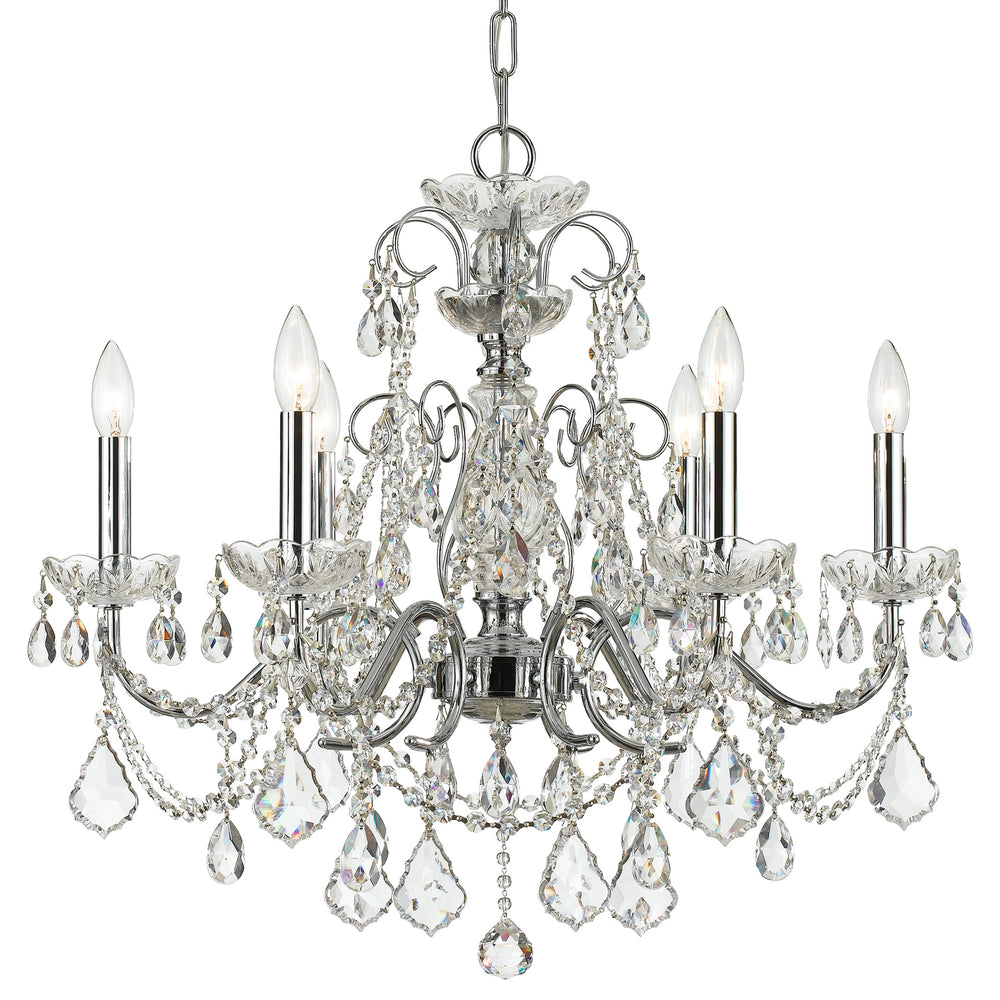 Crystorama - Six Light Chandelier - Imperial - Polished Chrome- Union Lighting Luminaires Decor