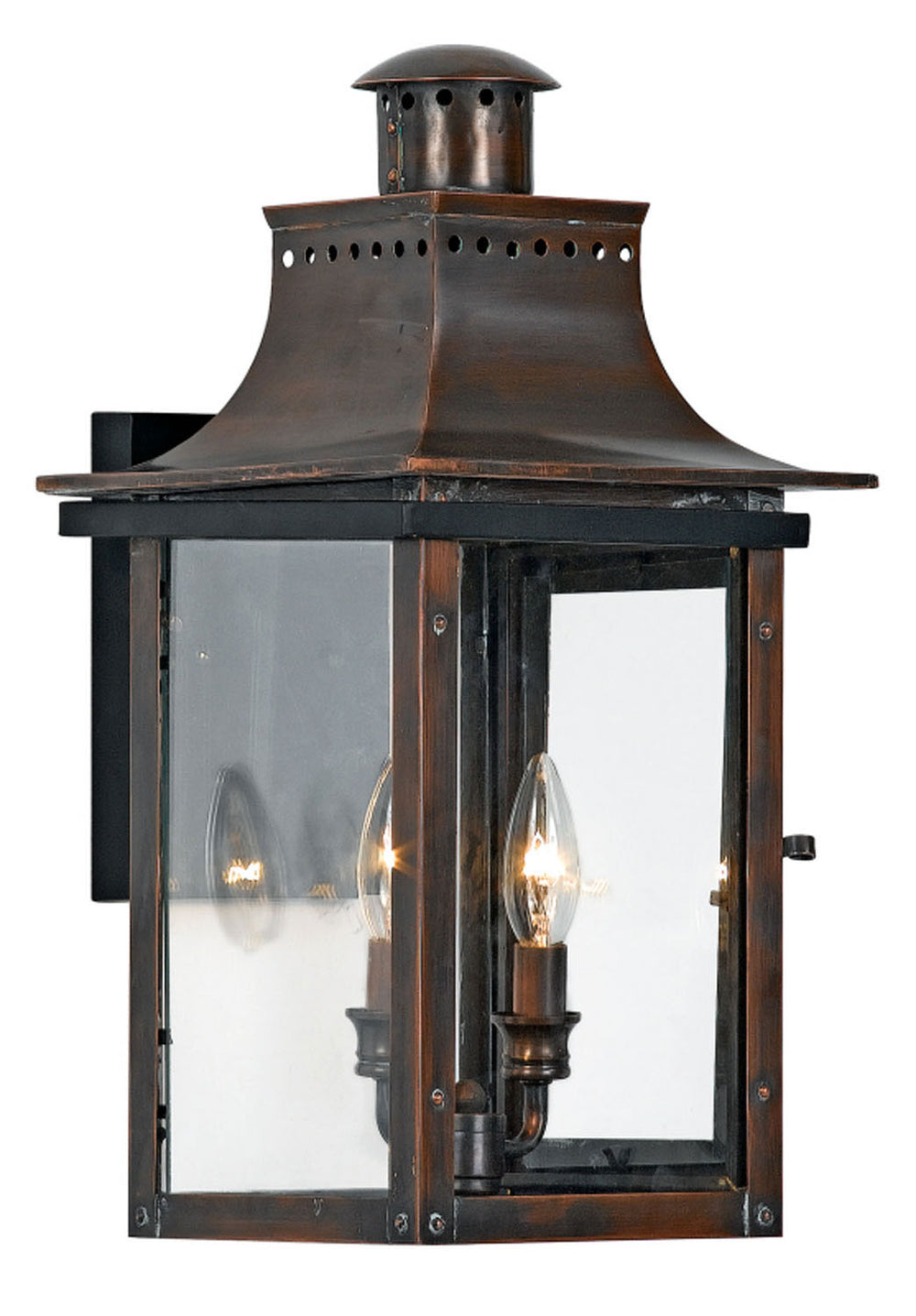 Quoizel - Two Light Outdoor Wall Lantern - Chalmers - Aged Copper- Union Lighting Luminaires Decor