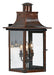 Quoizel - Three Light Outdoor Wall Lantern - Chalmers - Aged Copper- Union Lighting Luminaires Decor