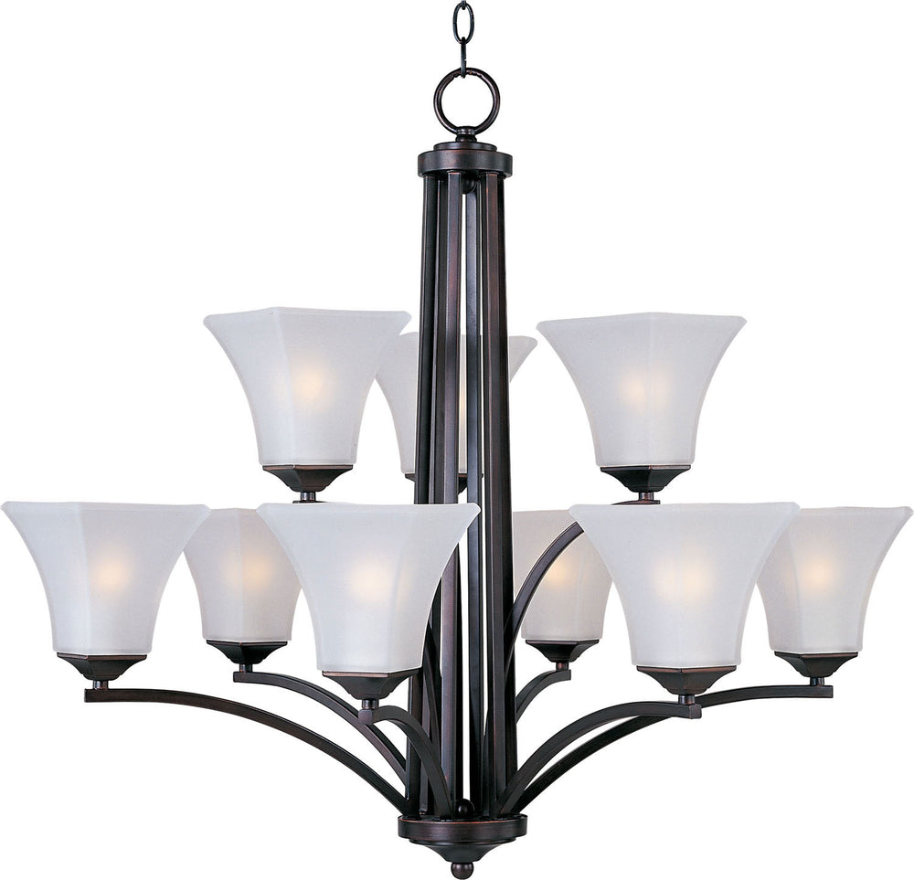 Maxim - Nine Light Chandelier - Aurora - Oil Rubbed Bronze- Union Lighting Luminaires Decor